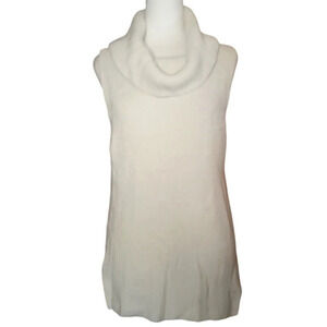 Lou & Grey Women's Cowl Neck Chunky Knit Sweater Vest White Size XS